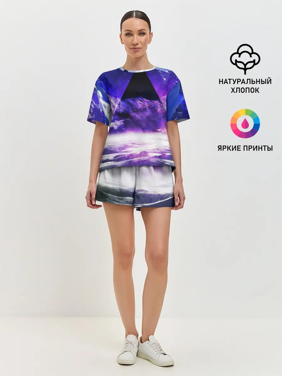 Женская пижама с шортами / Космический треугольник