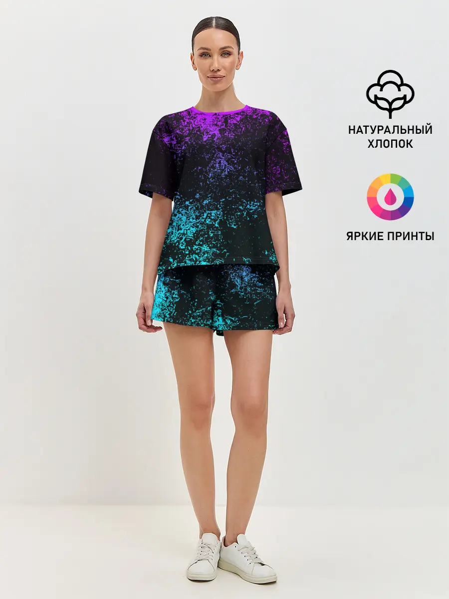 Женская пижама с шортами / БРЫЗГИ КРАСОК