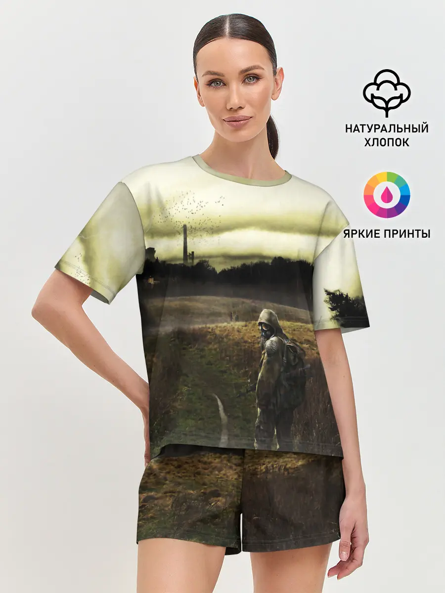 Женская пижама с шортами / STALKER