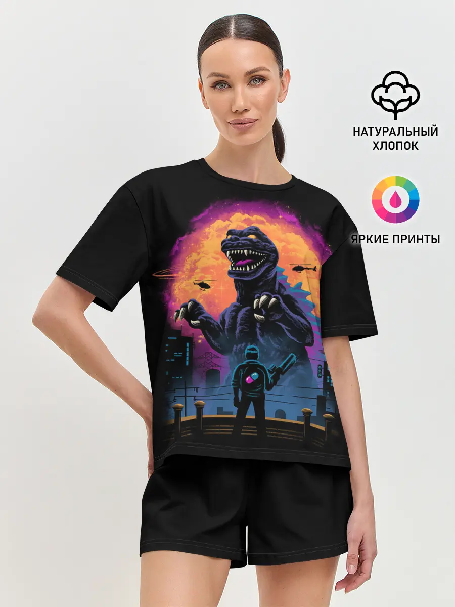 Женская пижама с шортами / Разборки в Токио