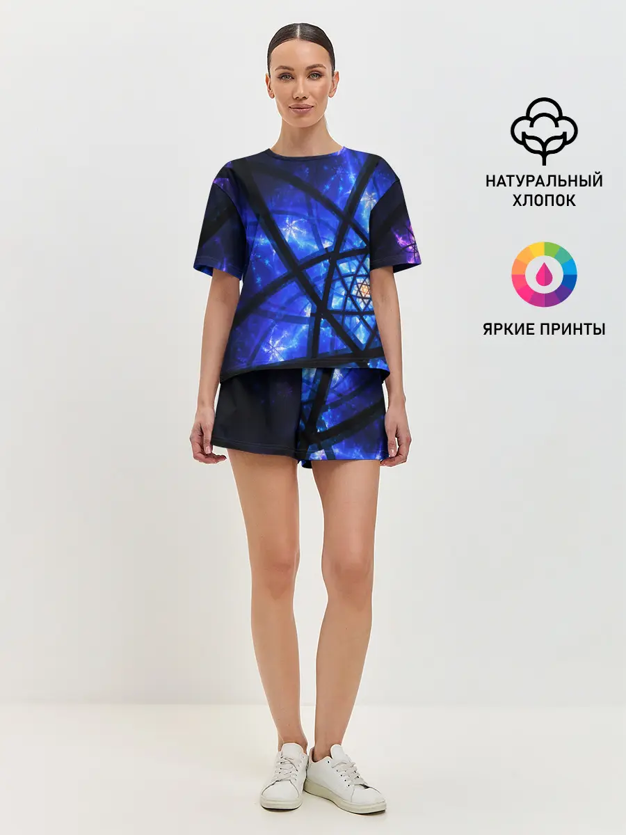 Женская пижама с шортами / SPACE PSY