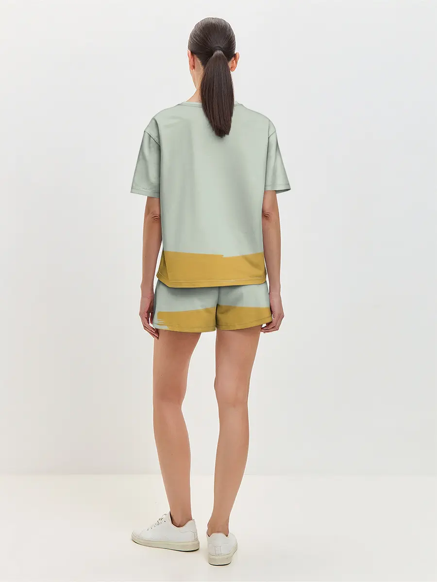 Женская пижама с шортами / Подсолнухи