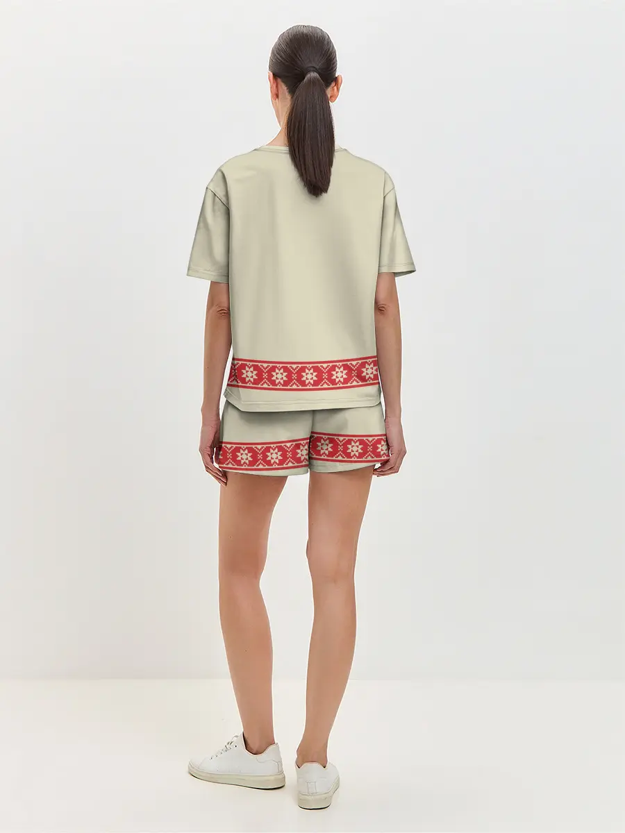 Женская пижама с шортами / Рубаха