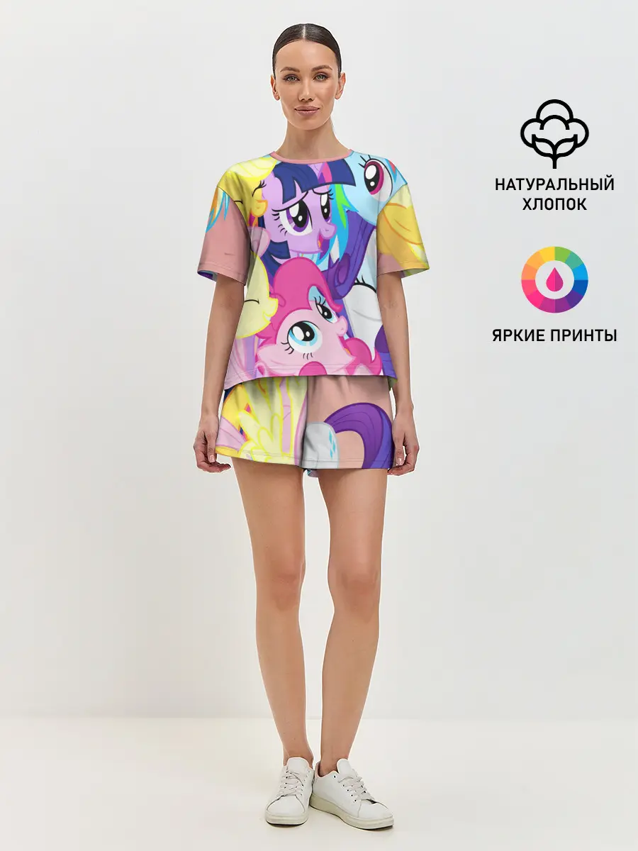 Женская пижама с шортами / МАЛЕНЬКИЕ ПОНИ