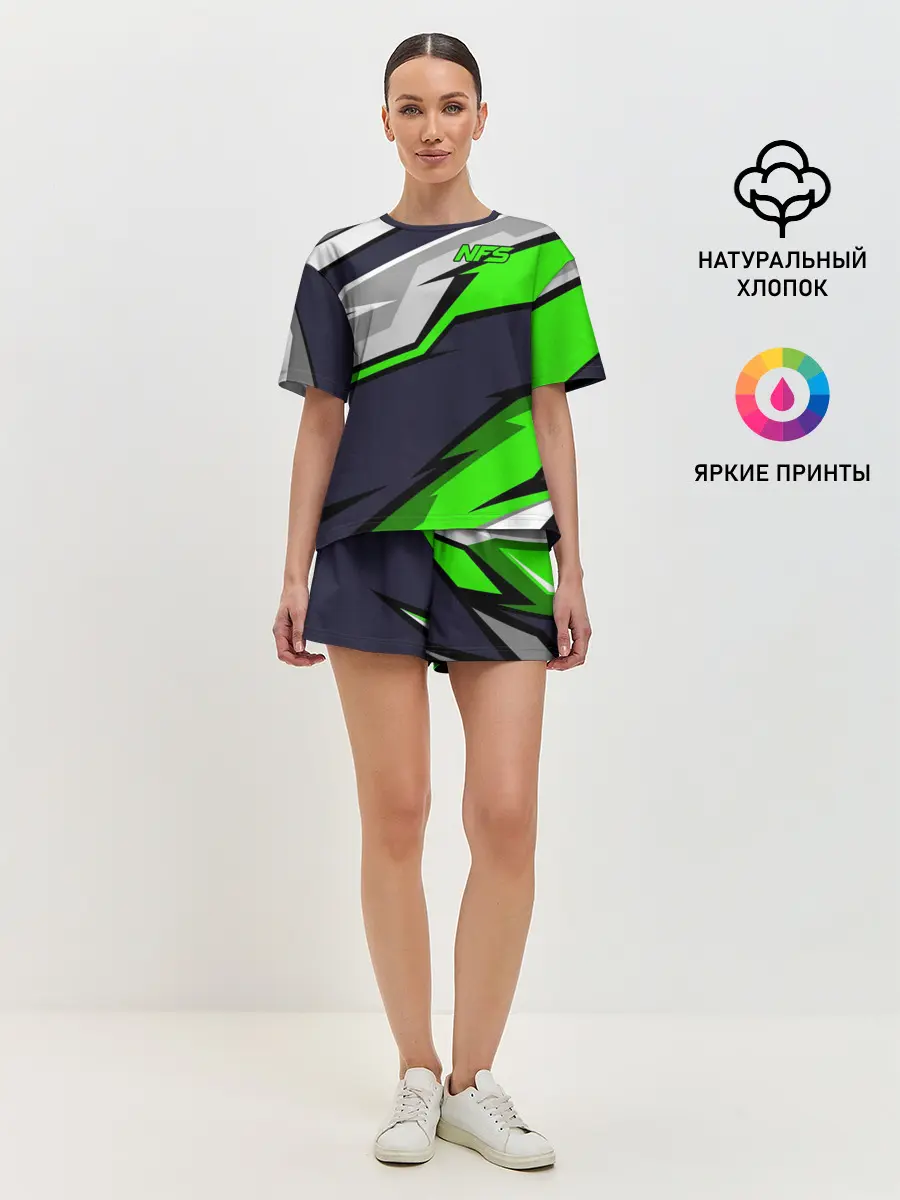 Женская пижама с шортами / Need for Speed