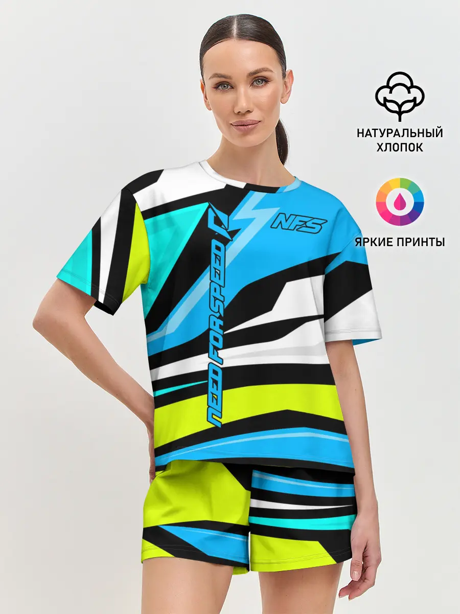 Женская пижама с шортами / Need for Speed