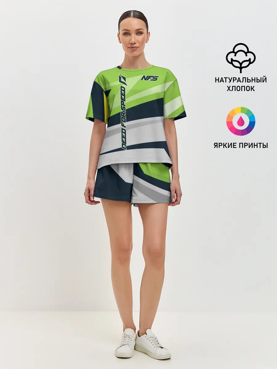 Женская пижама с шортами / Need for Speed