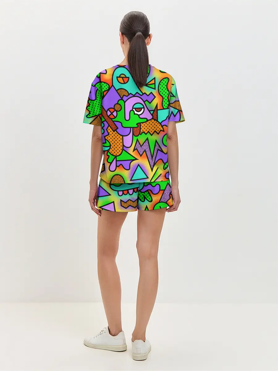 Женская пижама с шортами / PSY GEOMETRY