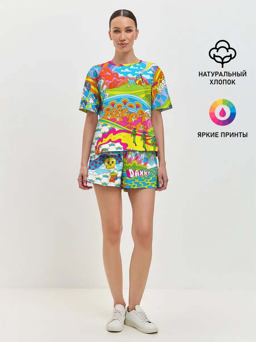 Женская пижама с шортами / ХИППИ