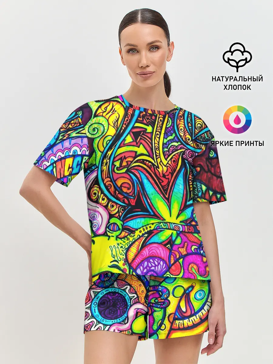 Женская пижама с шортами / ABSTRACTION PSY