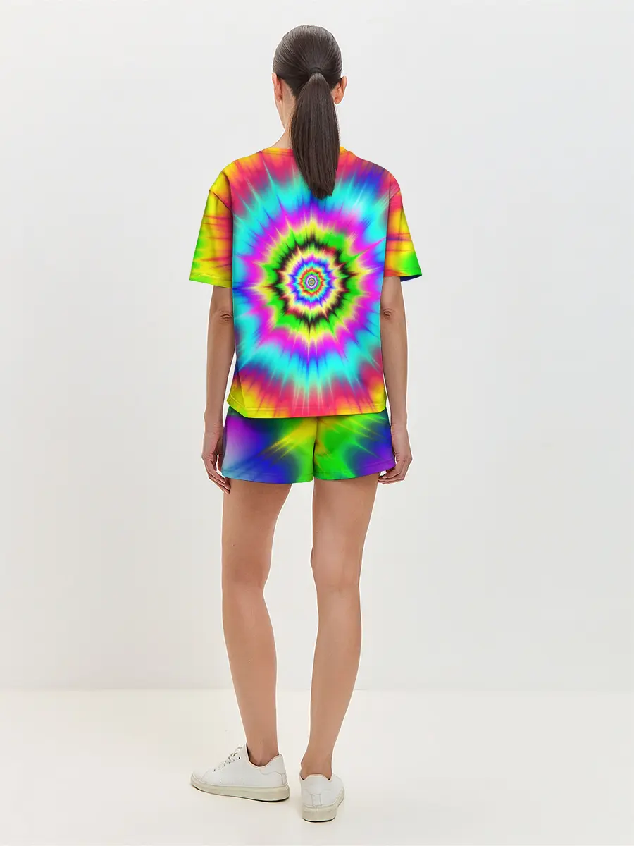 Женская пижама с шортами / ОПТИЧЕСКИЙ УЗОР