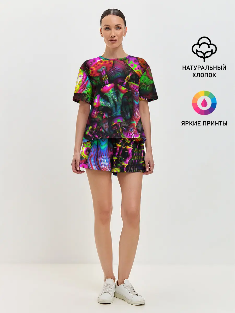 Женская пижама с шортами / ПСИХОДЕЛИКА