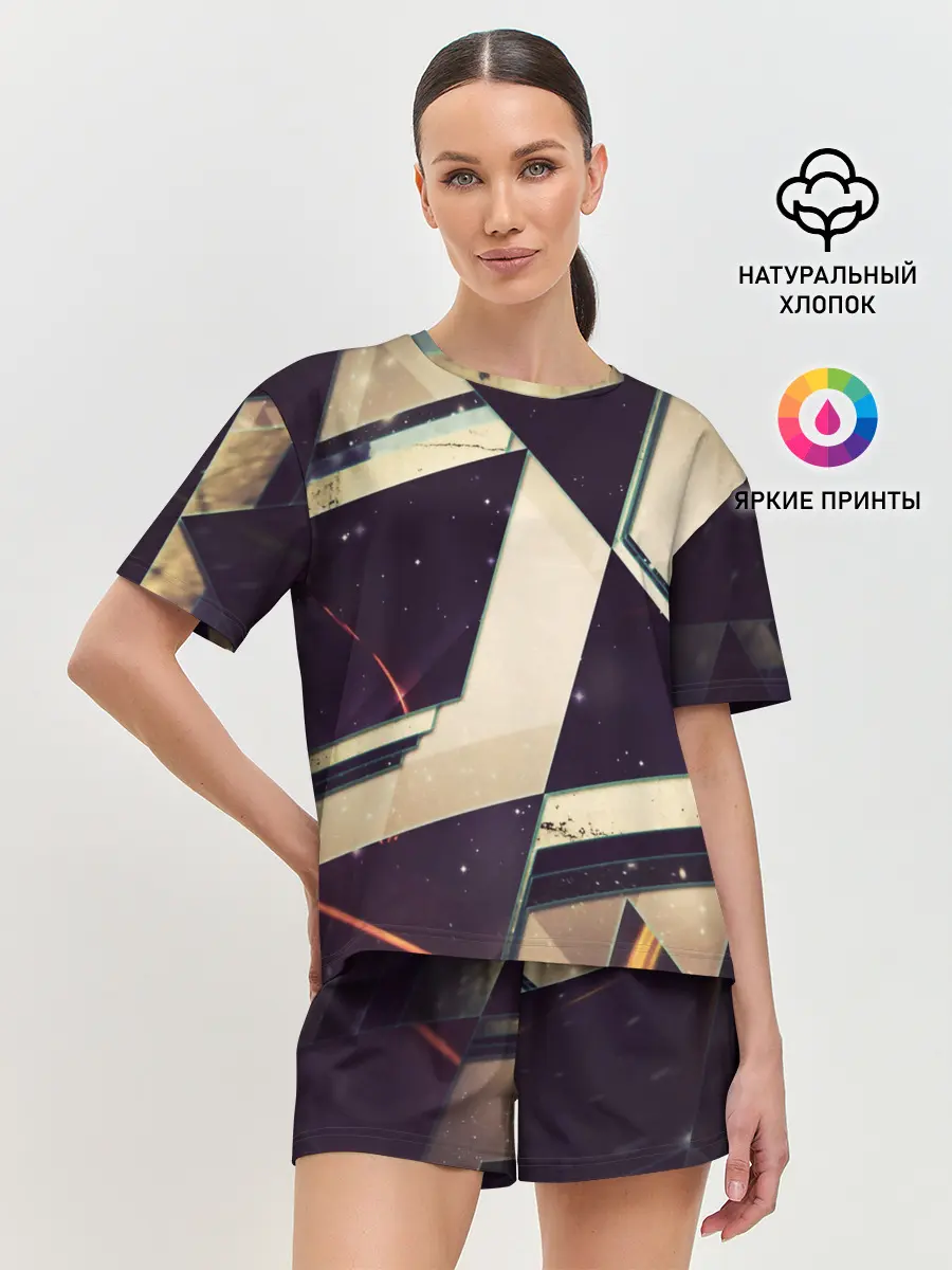 Женская пижама с шортами / АБСТРАКЦИЯ КОСМОС