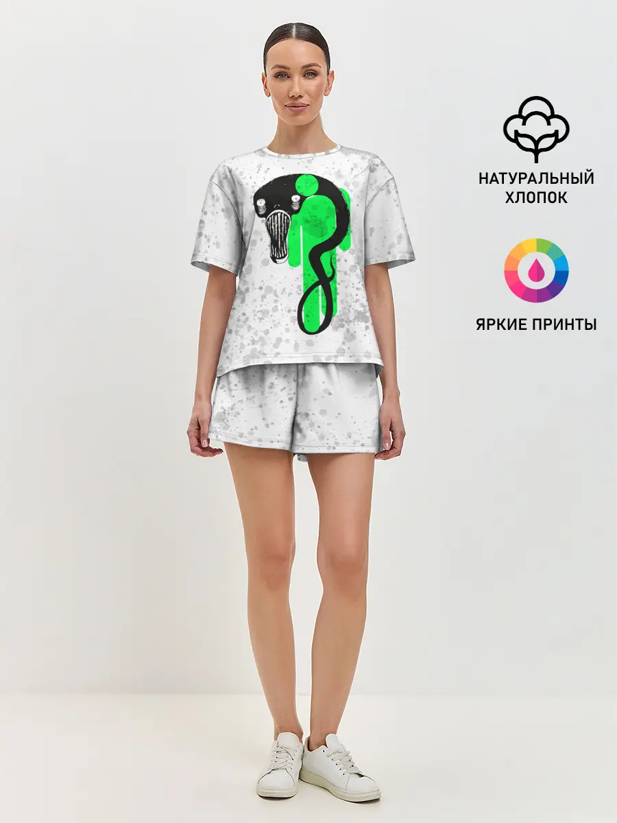 Женская пижама с шортами / BILLIE EILISH - Blohsh & Ghoul