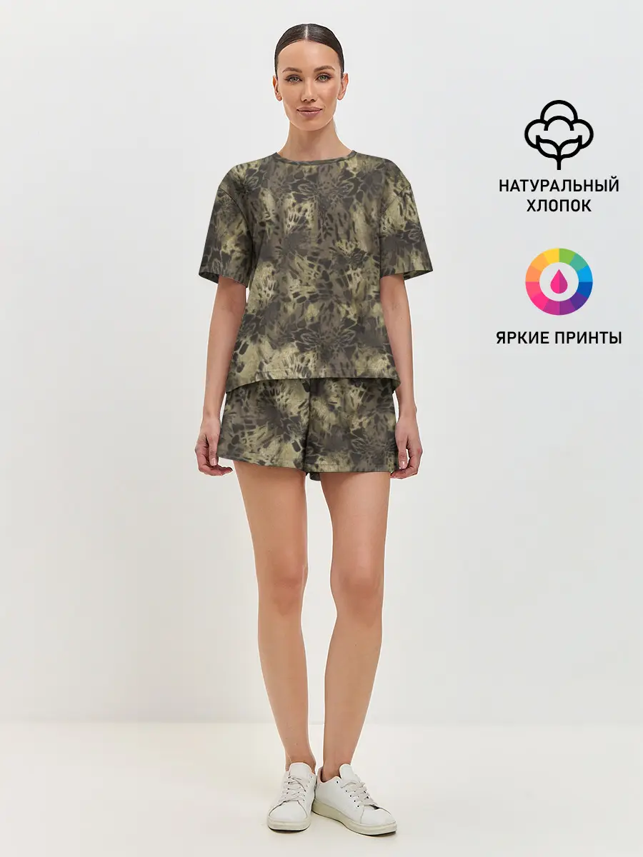 Женская пижама с шортами / Камуфляж Prym1 Woodlands Camo