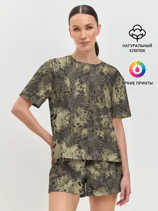 Женская пижама с шортами / Камуфляж Prym1 Woodlands Camo
