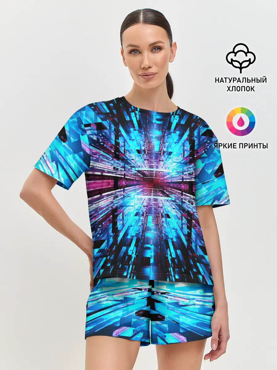 Женская пижама с шортами / АБСТРАКЦИЯ