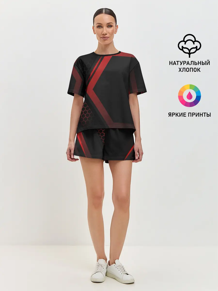 Женская пижама с шортами / Neon armor