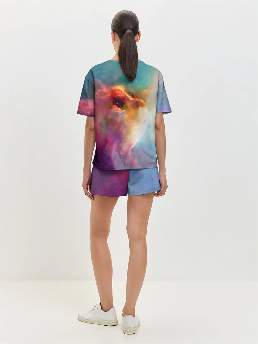 Женская пижама с шортами / КОСМИЧЕСКИЙ КОТ