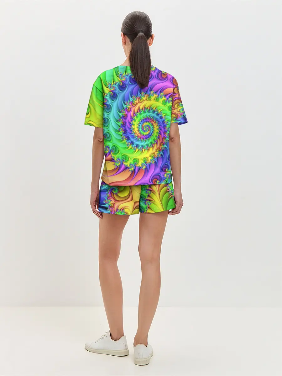 Женская пижама с шортами / ФРАКТАЛЬНЫЙ АБСТРАКТ