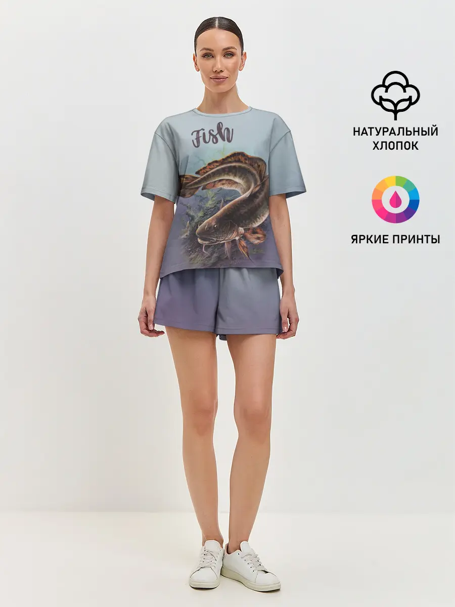 Женская пижама с шортами / Fish