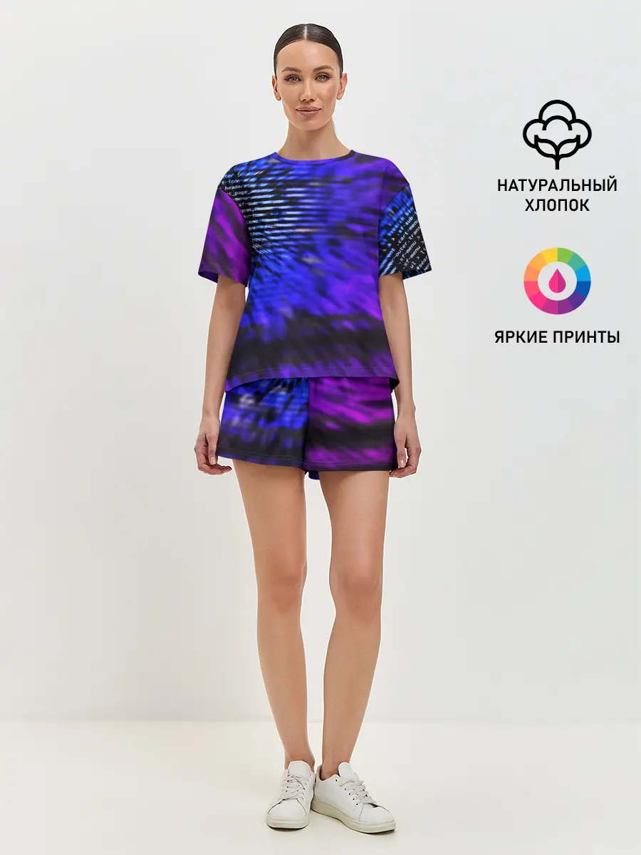 Женская пижама с шортами / НЕОНОВЫЙ КОД