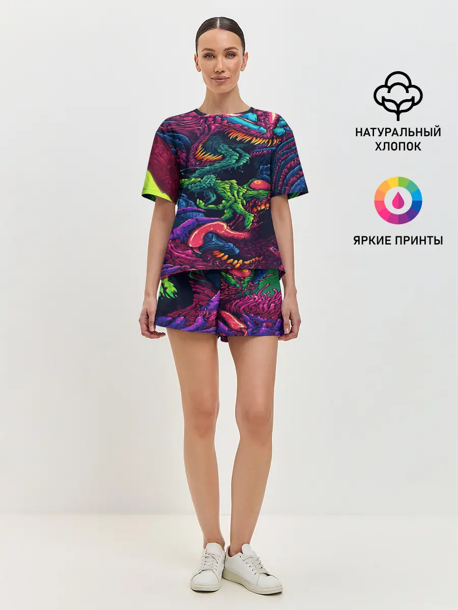 Женская пижама с шортами / CS GO hyper beast skin