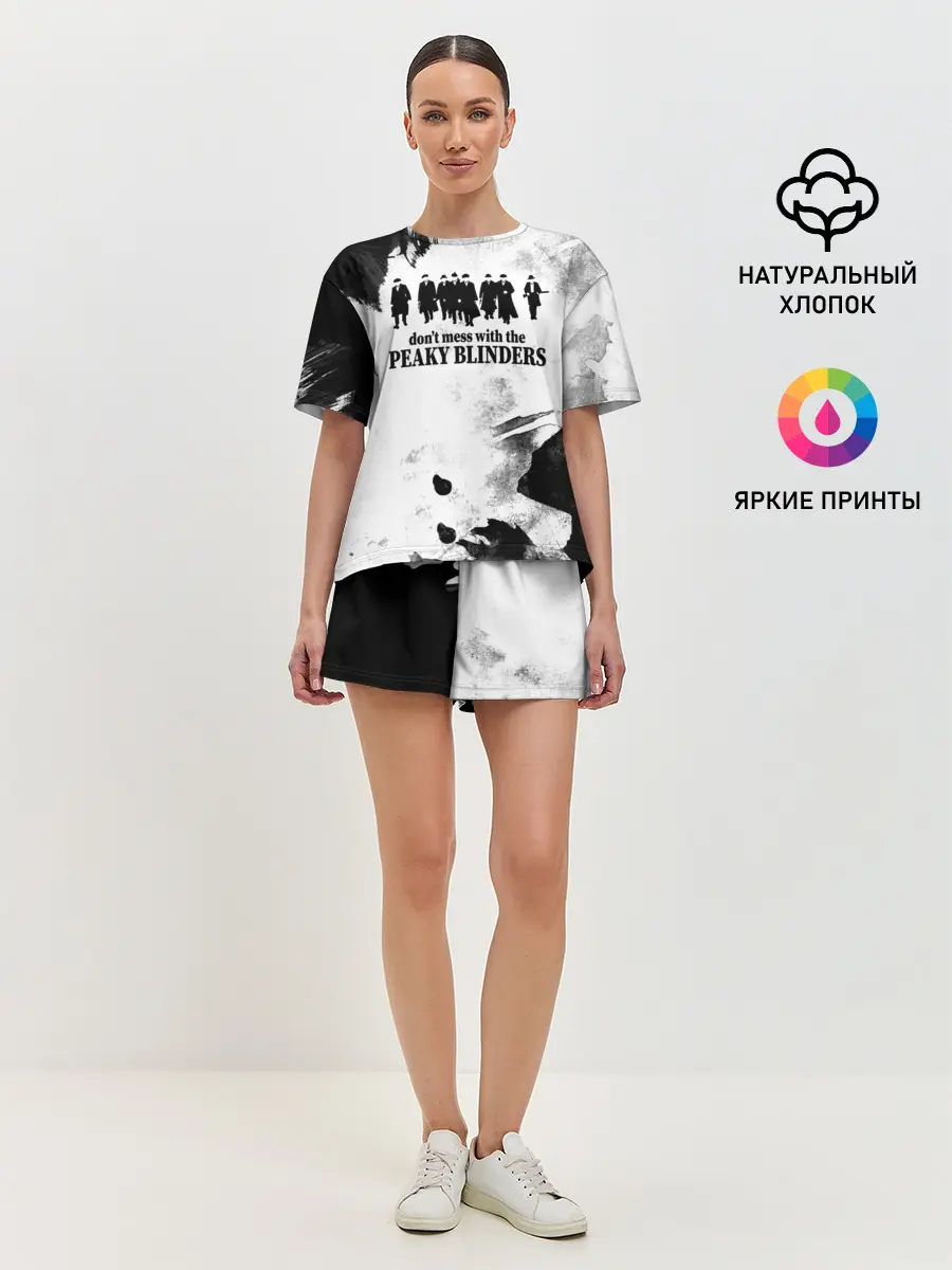 Женская пижама с шортами / Острые козырьки