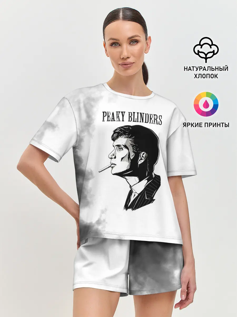 Женская пижама с шортами / Острые козырьки