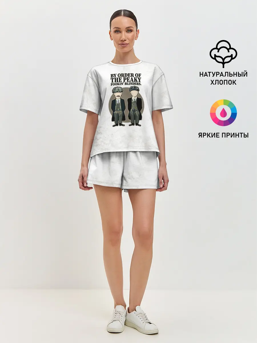 Женская пижама с шортами / Острые козырьки