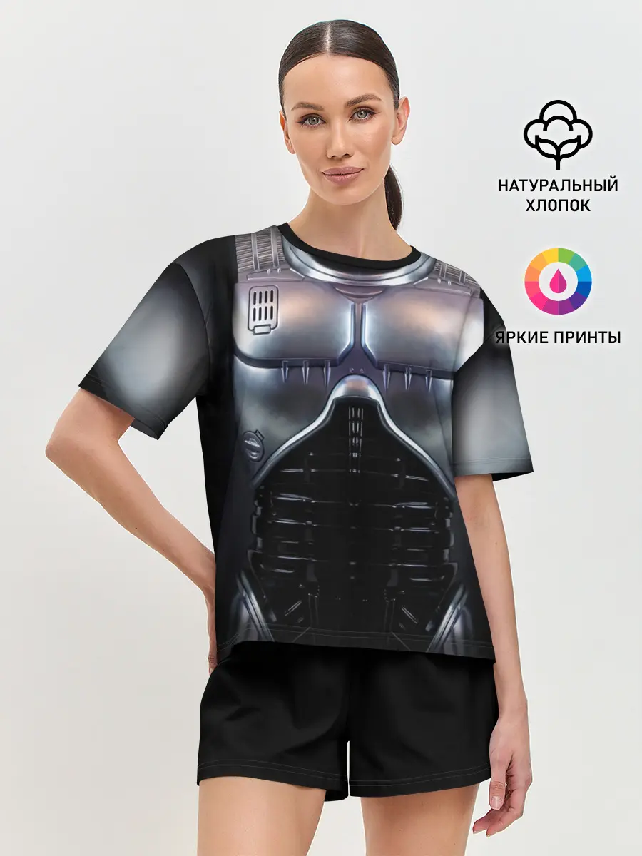 Женская пижама с шортами / Робокоп