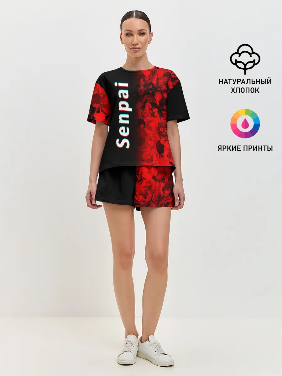 Женская пижама с шортами / Senpai Glitch