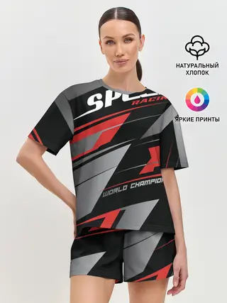 Женская пижама с шортами / Форма для мотокросса FOX
