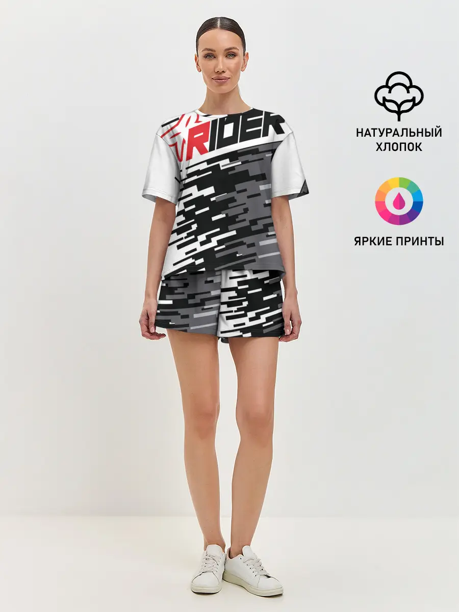 Женская пижама с шортами / Форма для мотокросса FOX