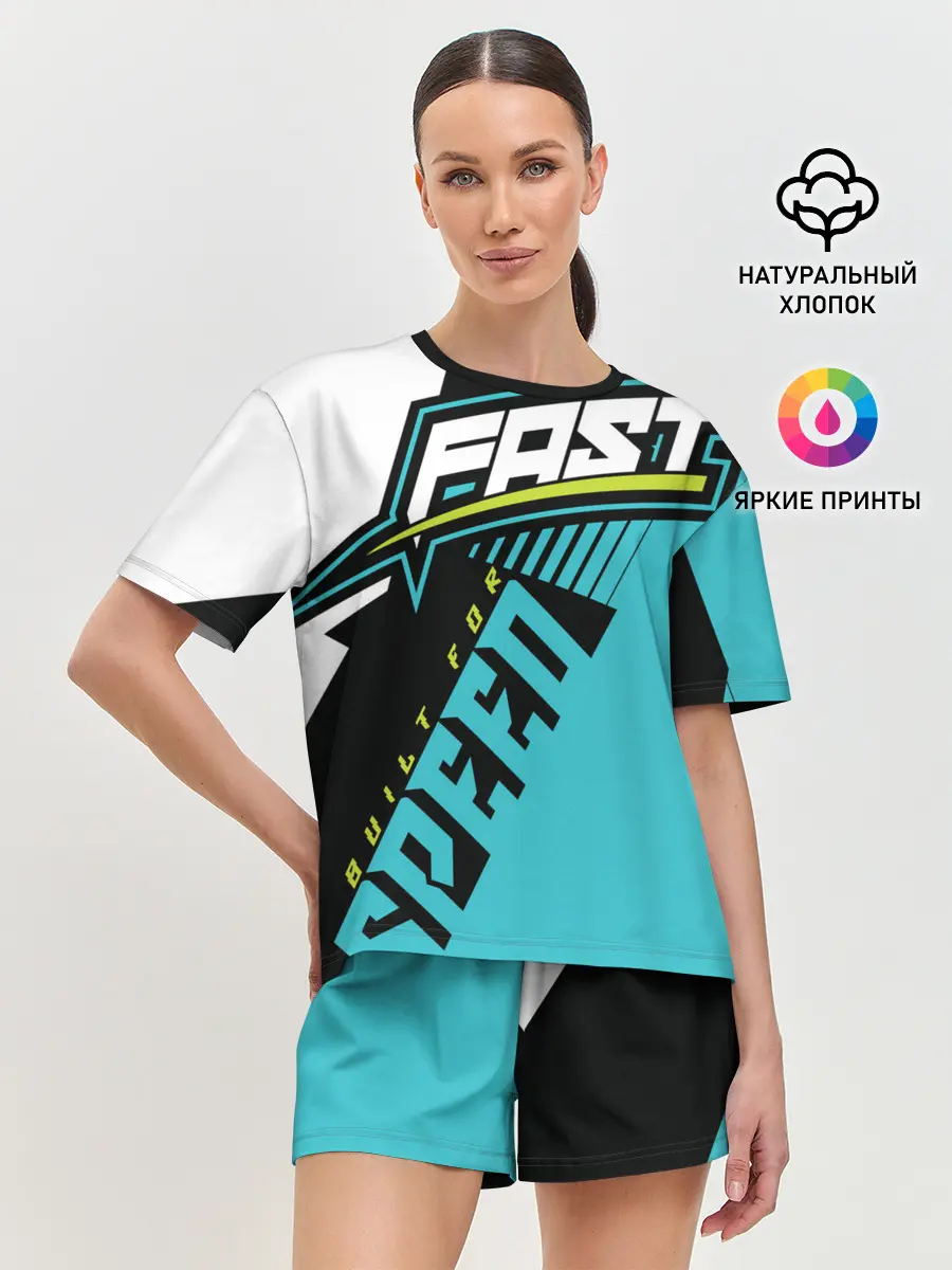 Женская пижама с шортами / Форма для мотокросса FOX