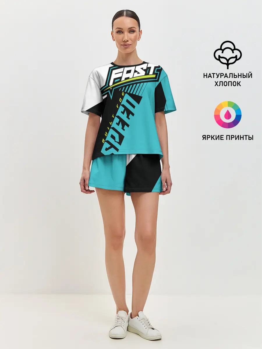 Женская пижама с шортами / Форма для мотокросса FOX