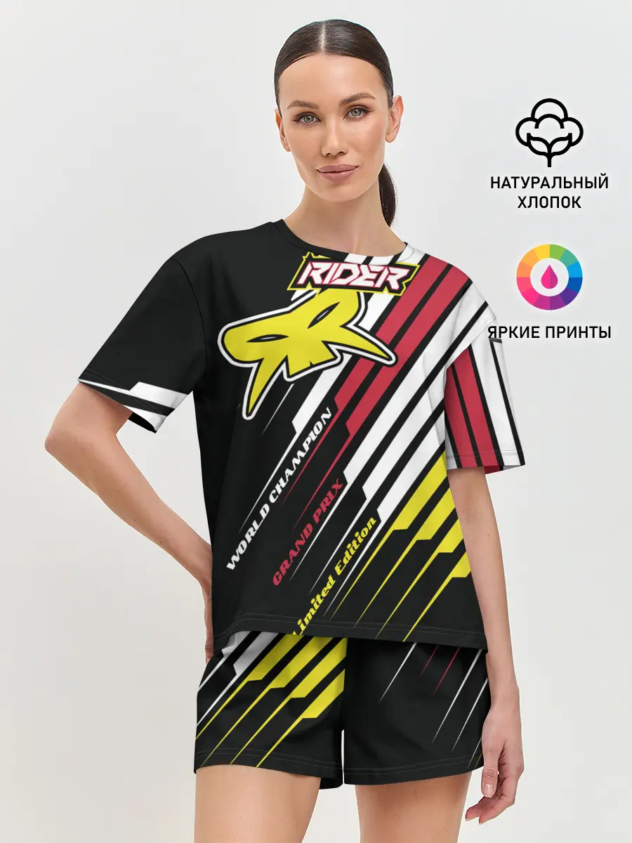 Женская пижама с шортами / Форма для мотокросса FOX