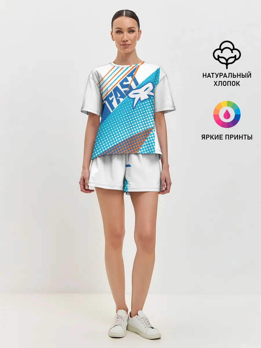 Женская пижама с шортами / Форма для мотокросса FOX