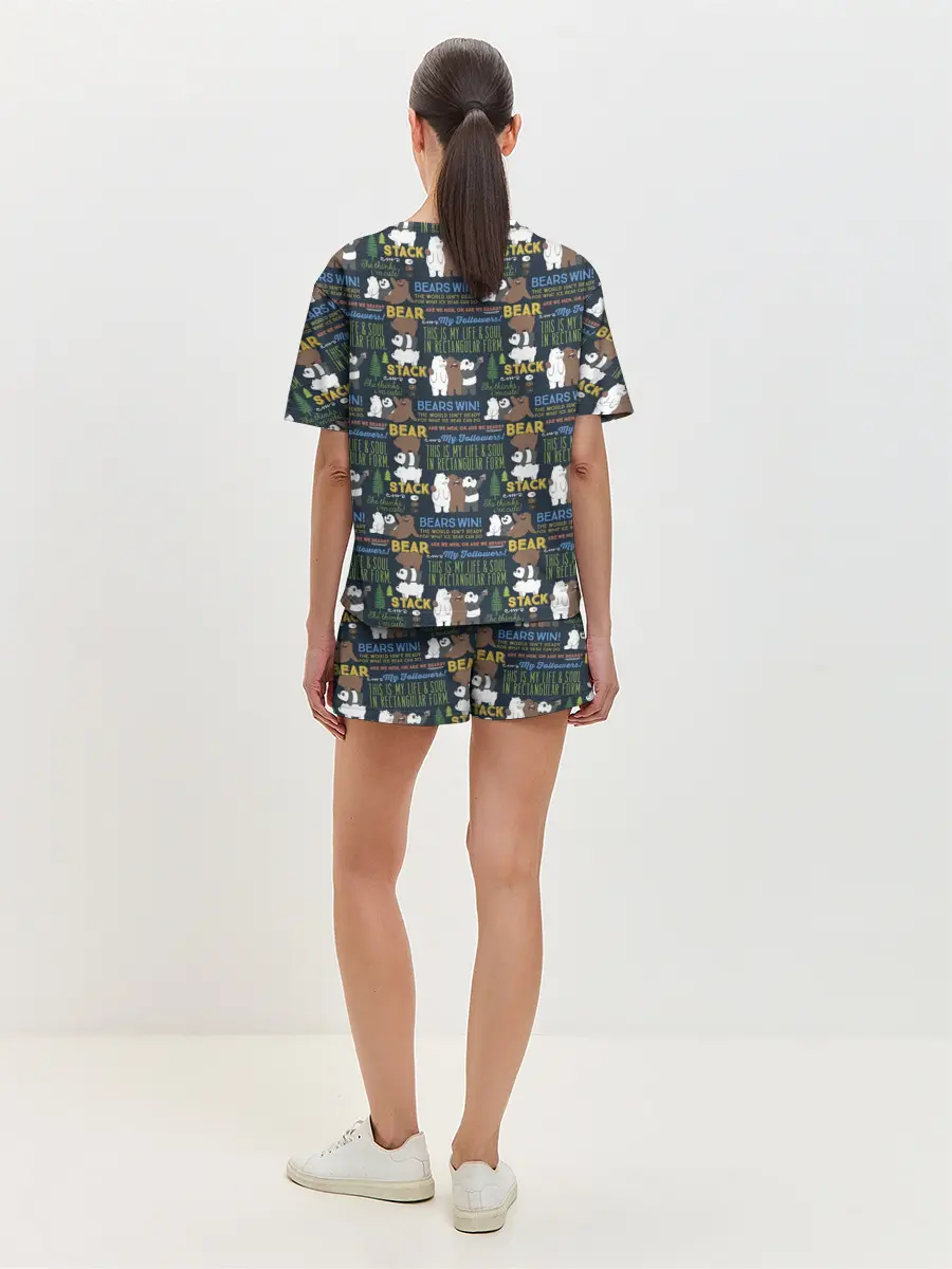 Женская пижама с шортами / Медведи всегда побеждают