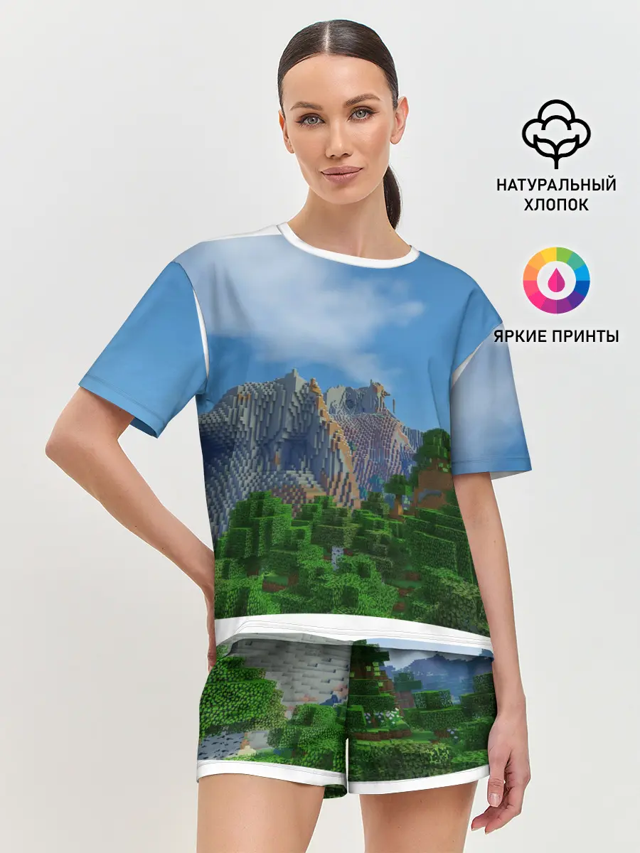 Женская пижама с шортами / Minecraft