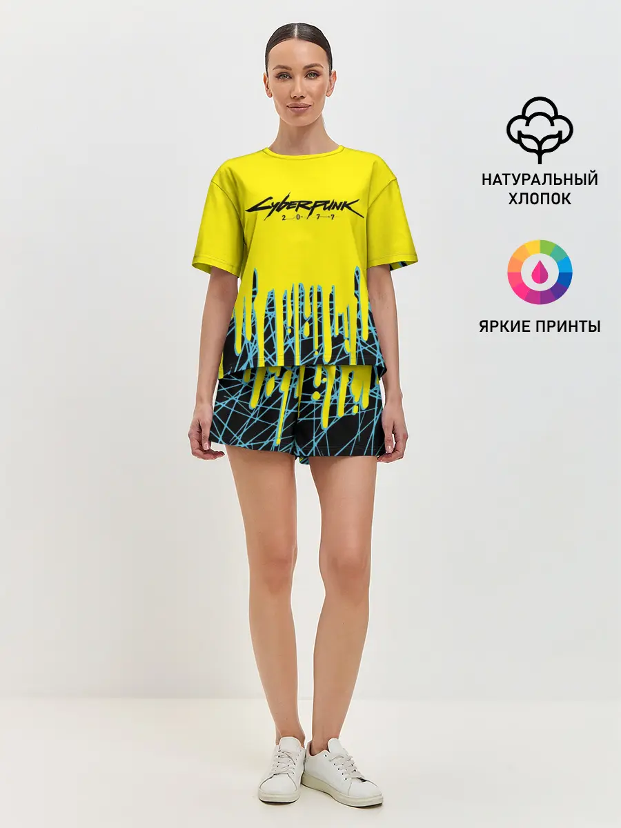 Женская пижама с шортами / CYBERPUNK 2077