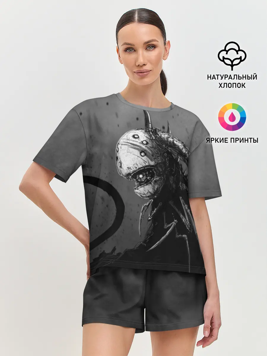 Женская пижама с шортами / Чернозём - Хронос