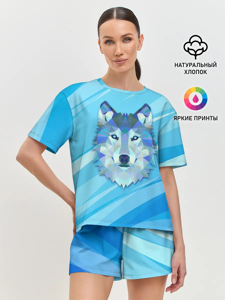 Женская пижама с шортами / Холодный волк