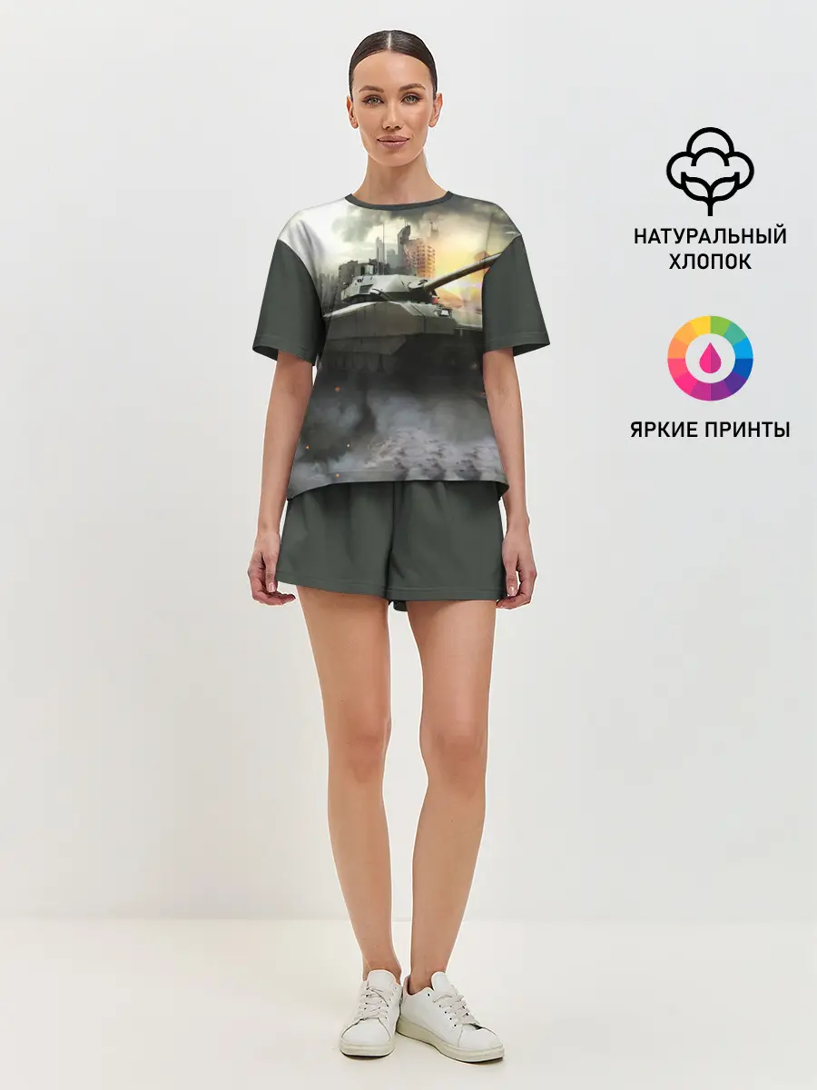 Женская пижама с шортами / ТАНК
