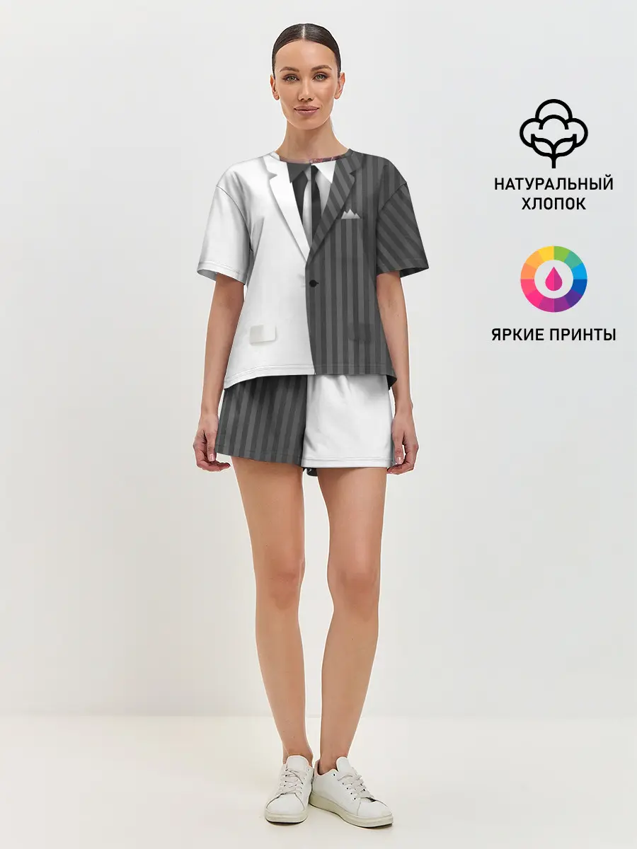 Женская пижама с шортами / Двойной костюм