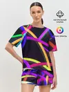 Женская пижама с шортами / Светящиеся полосы