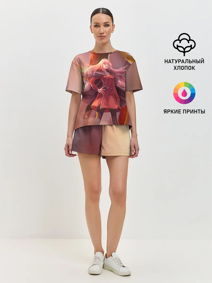 Женская пижама с шортами / Darling In The Franxx art