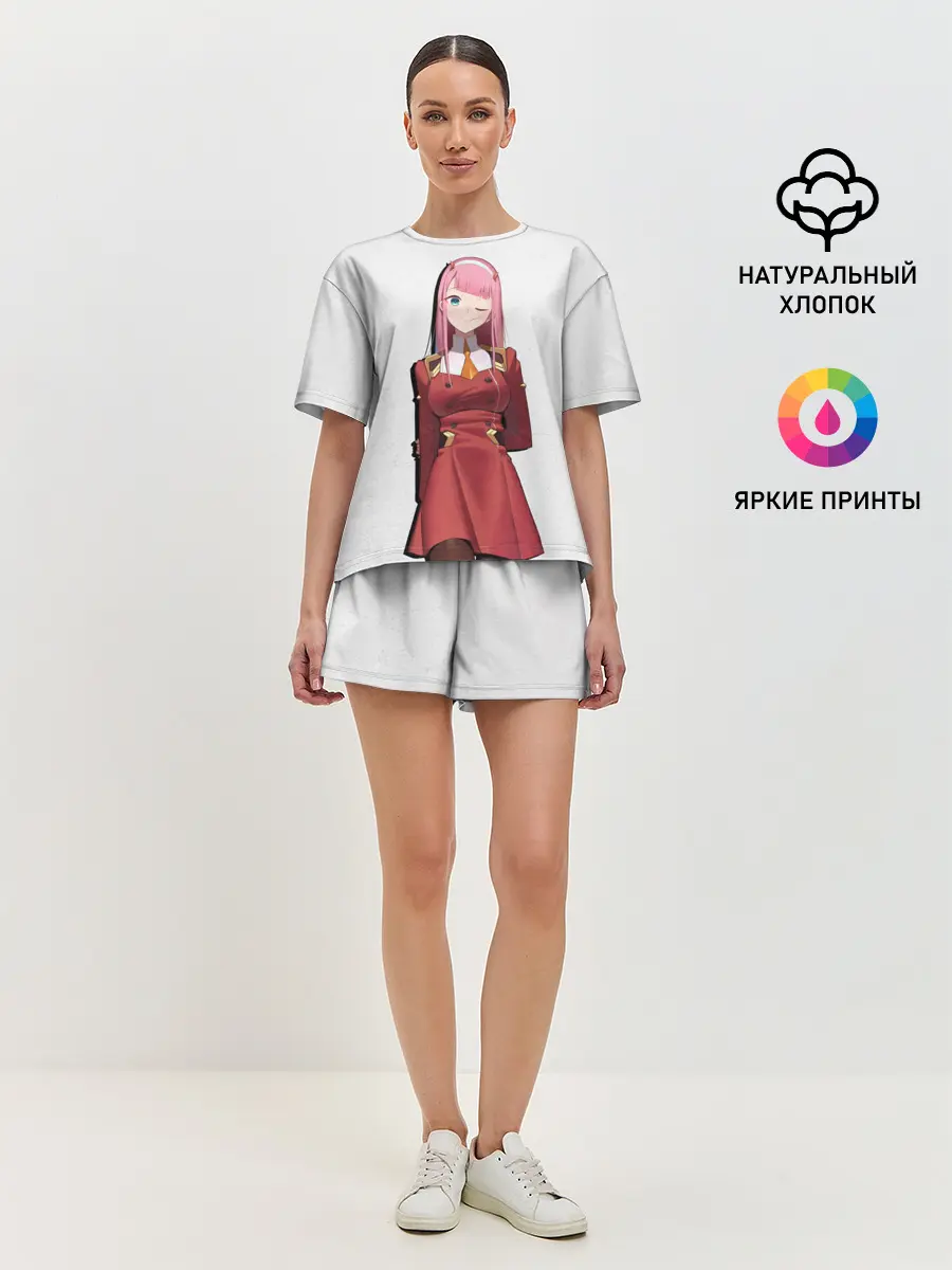 Женская пижама с шортами / Ноль два