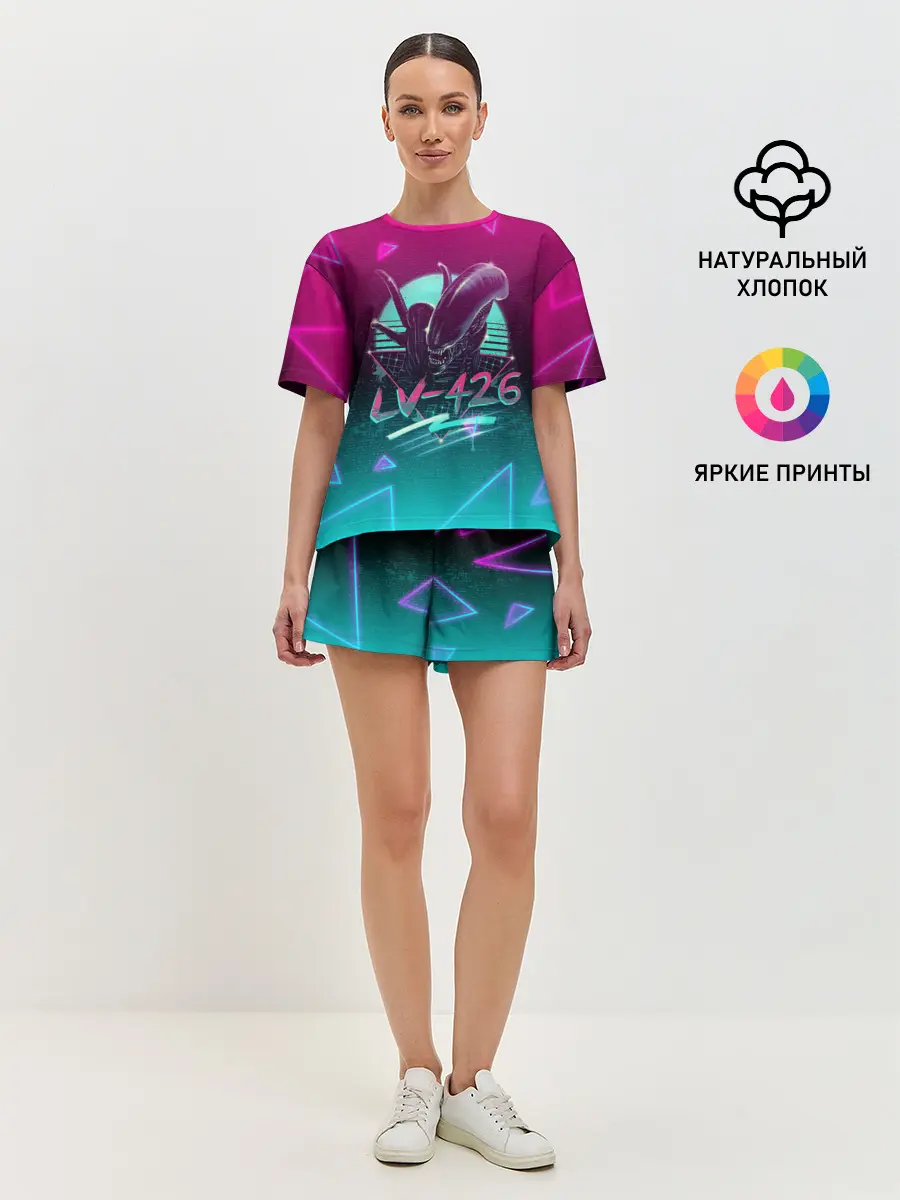 Женская пижама с шортами / НЕОНОВЫЙ ЧУЖОЙ