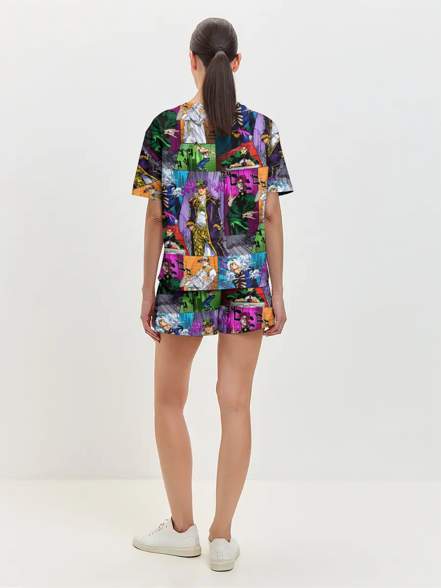 Женская пижама с шортами / Паттерн джоджо кира спидвагон